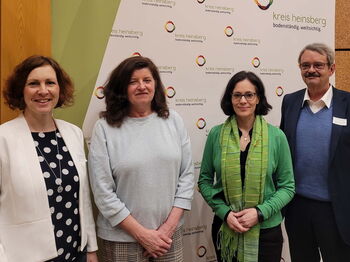 Foto: Kreis Heinsberg: v.l. Dr. Sonja Maurer, Dezernentin Kreis Heinsberg, Susanne Ladwein, Catalina Rojas Hauser, Erwin Dahlmanns