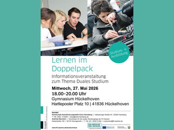 Im Rahmen der Veranstaltung werden verschiedene duale Studiengänge in Form von Vorträgen präsentiert.