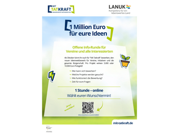 Mit dem Ideenwettbewerb „Mit Tatkraft" vergibt das LANUK jährlich rund 1 Million Euro Preisgeld an gemeinwohlorientierte Projekte.