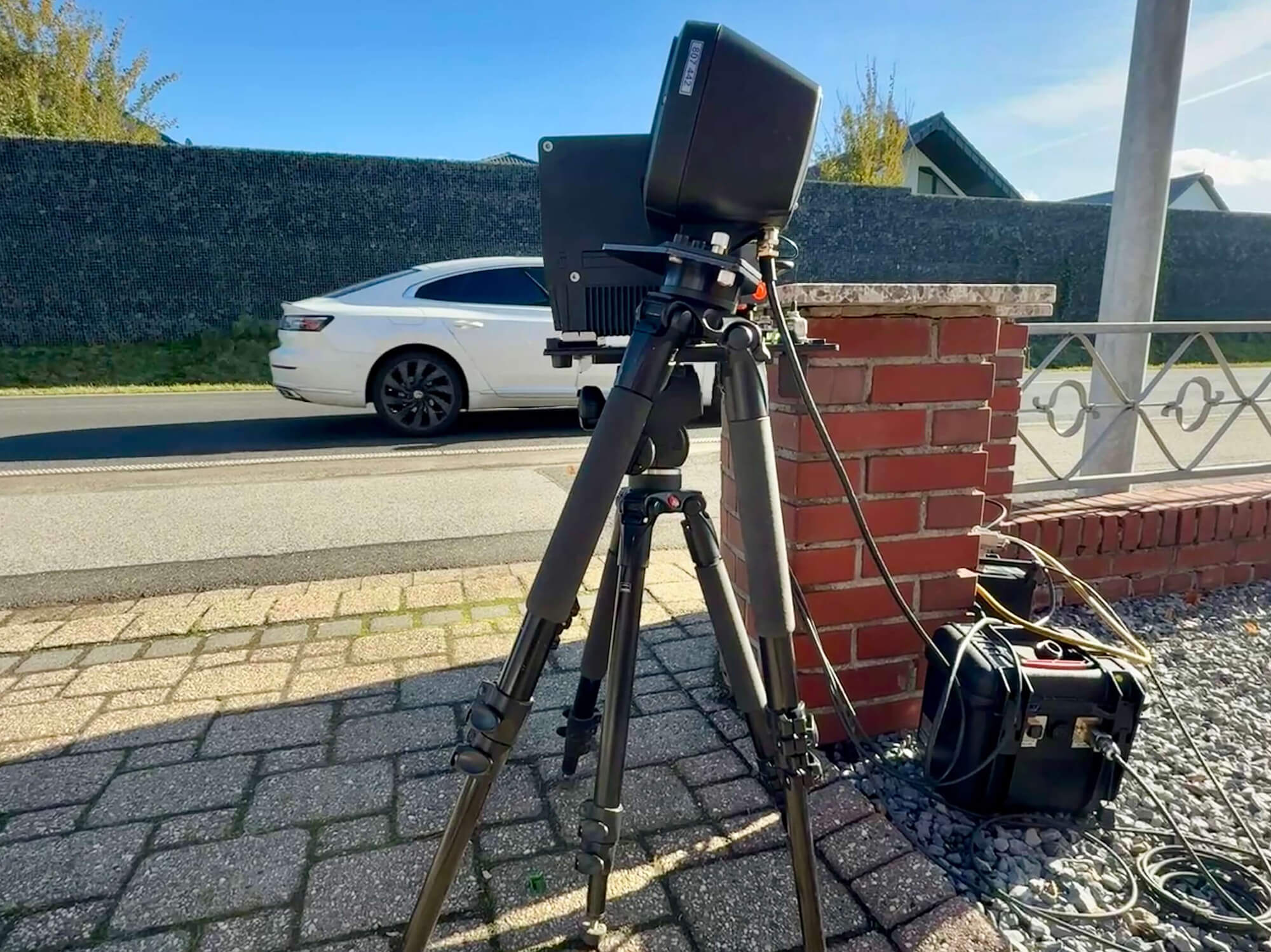 Tempomessung an der Heinsberger Straße in Wassenberg-Orsbeck. Foto: Kreis Heinsberg