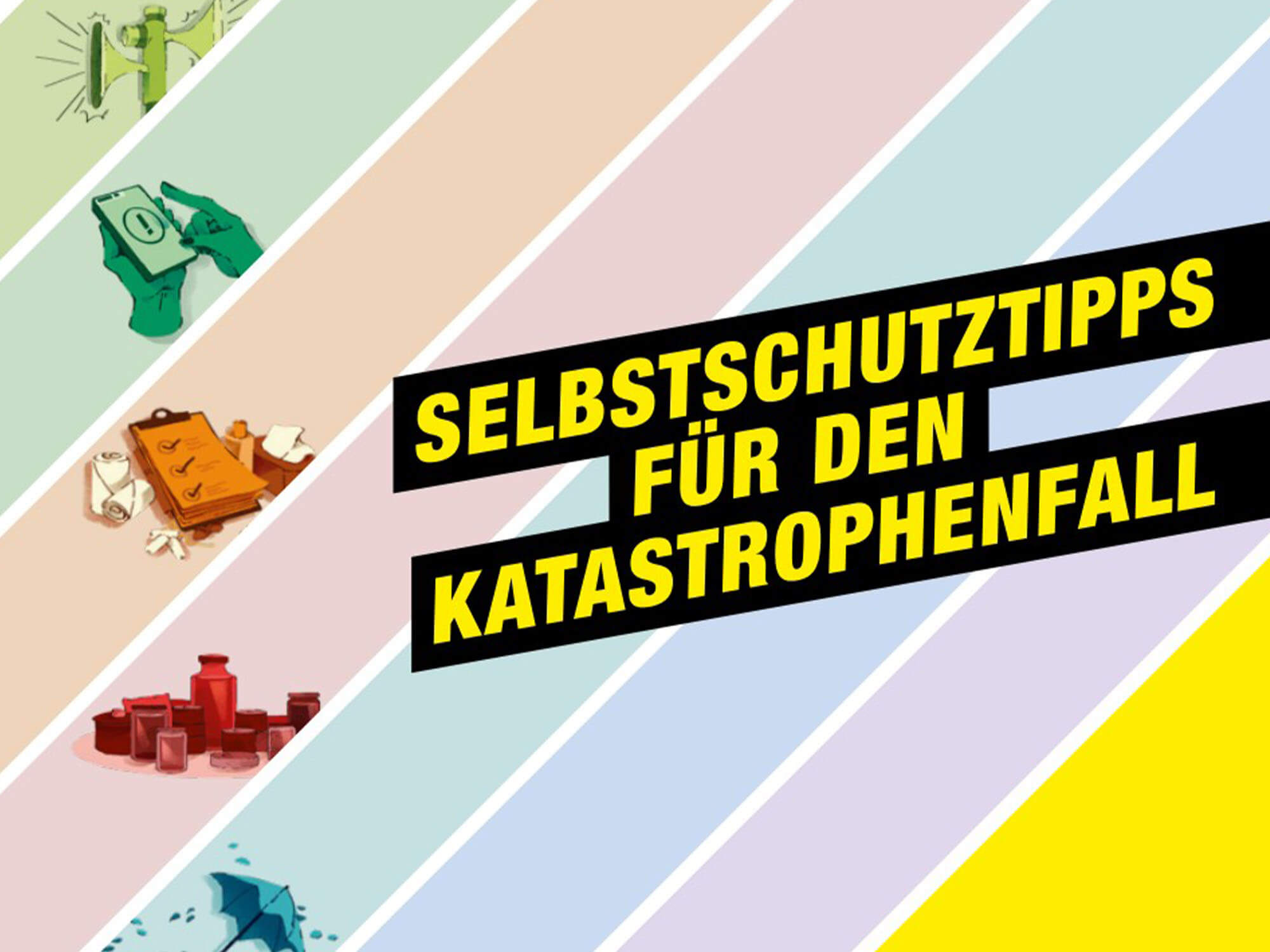 Der neue Guide „Selbstschutztipps für den Katastrophenfall“ des Landes NRW. Foto: Land NRW